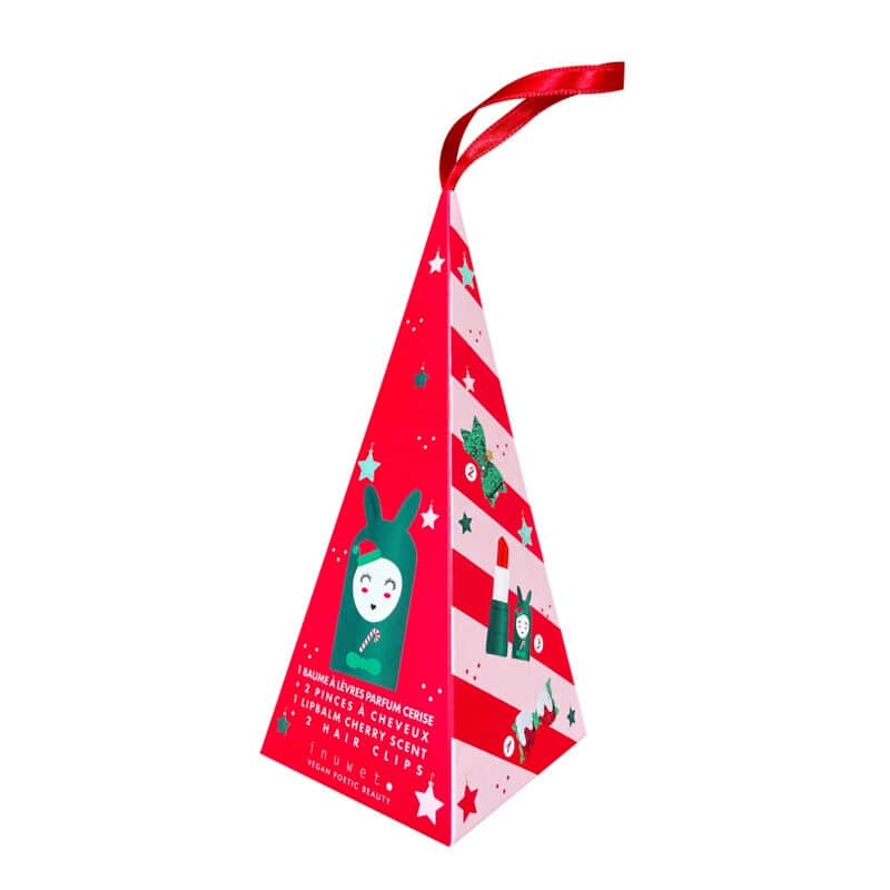 Inuwet Christmas Set-cherry Scented Lip Balm And 2 clips - 1
