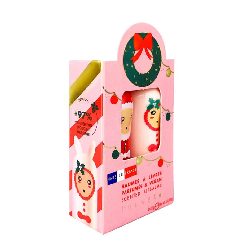 Inuwet Bow Figure Lip Balm Set Of 2 - Mango And Cotton Candy - 2