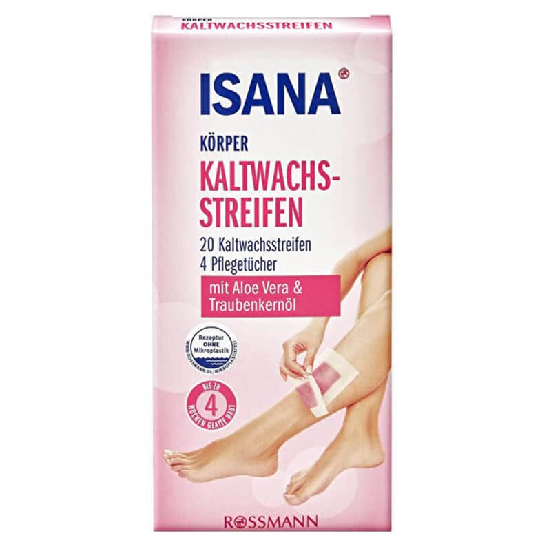 Isana 20 pcs Body Cold Wax Strips + 4 pcs Cleansing Wipes - 1