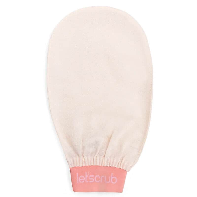 Letscrub 100% Flush Silk Bath Glove Ecru 15 x26 cm - 1