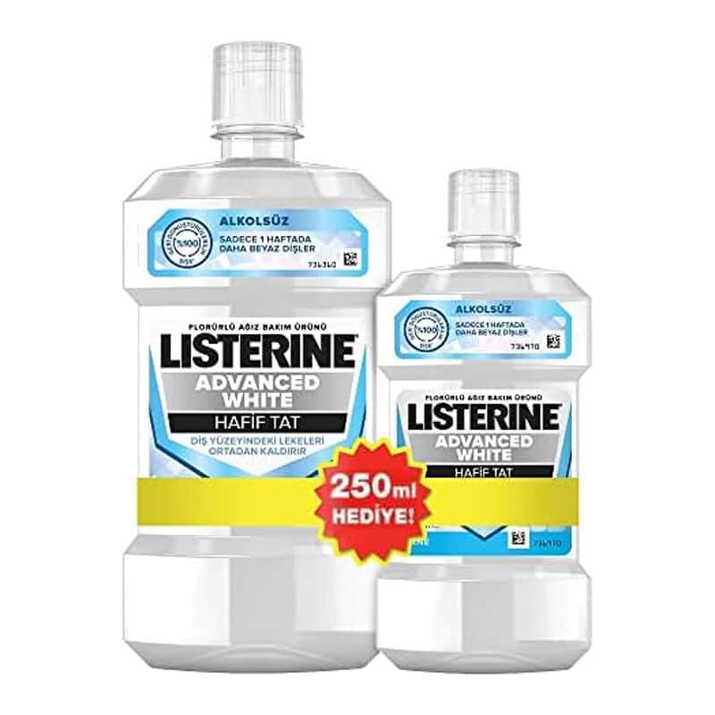 Listerine Advanced White Light Taste 500 ml + 250 ml Gift - 1