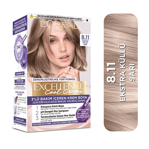 L'Oréal Paris Excellence Cool Creme Hair Dye 8.11 extra Ashy Blonde