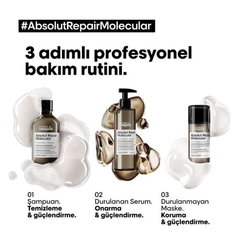 Loreal Professionnel Absolut Repair Molecular Damaged Hair Shampoo 300 ml - 4