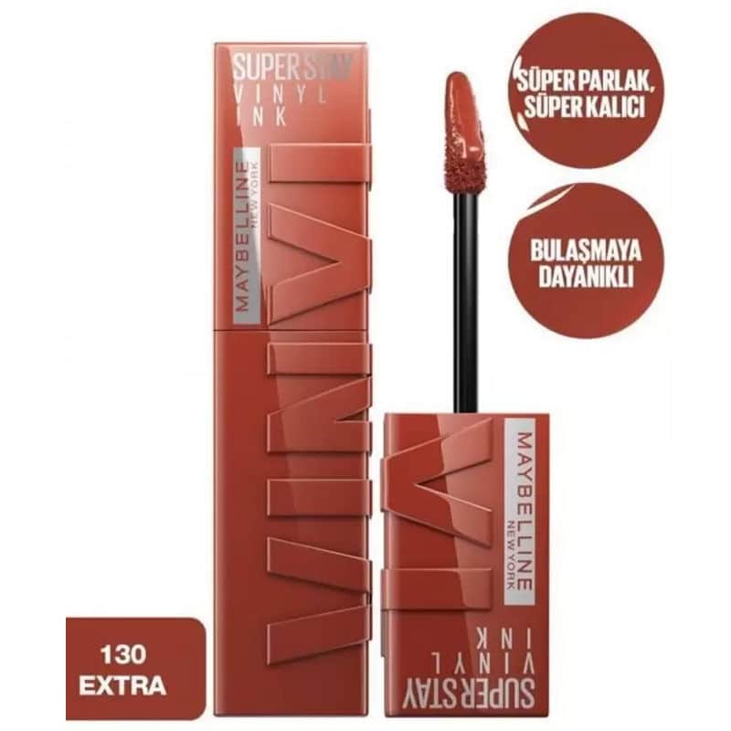 Maybelline New York Super Stay Vinyl Ink Liquid Glossy Lipstick - 130 extra - 2