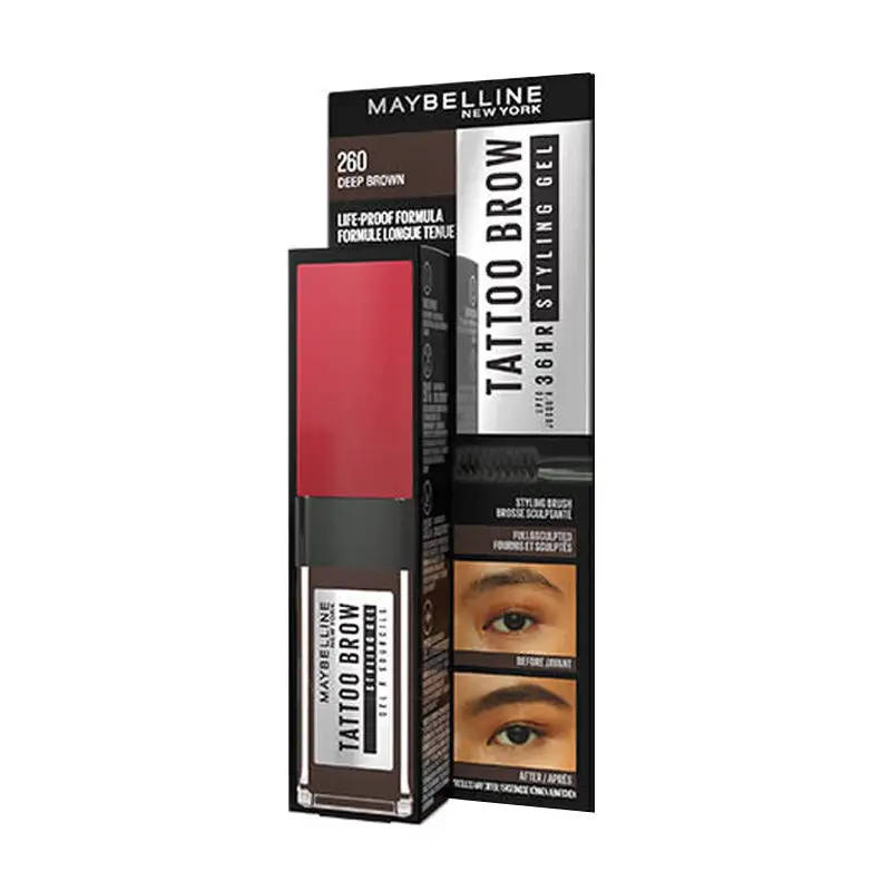 Maybelline Tatto Brow Styling Gel 260 deep Beown 6.0 ml - 2