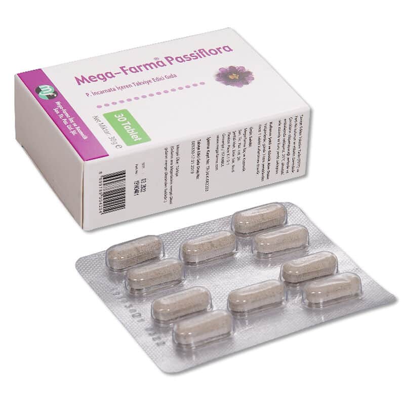 Mega-farma Passiflora Food Supplement 30 tablets - 1