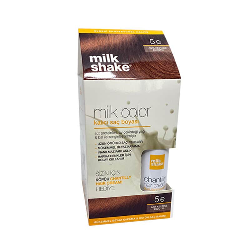 Milk Shake Milk Color Permanent Hair Dye 5 e - Light Chestnut Exotic - Foam Gift - 1