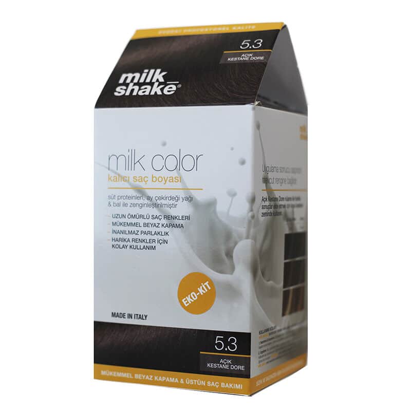 Milk Shake Milk Color Permanent Hair Dye 5.3 - Light Chestnut Dore - Eco Kit - 1