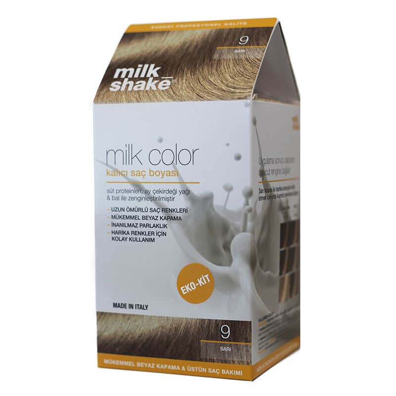 Milk Shake Milk Color Permanent Hair Dye 9 - Yellow - Eco Kit - 1