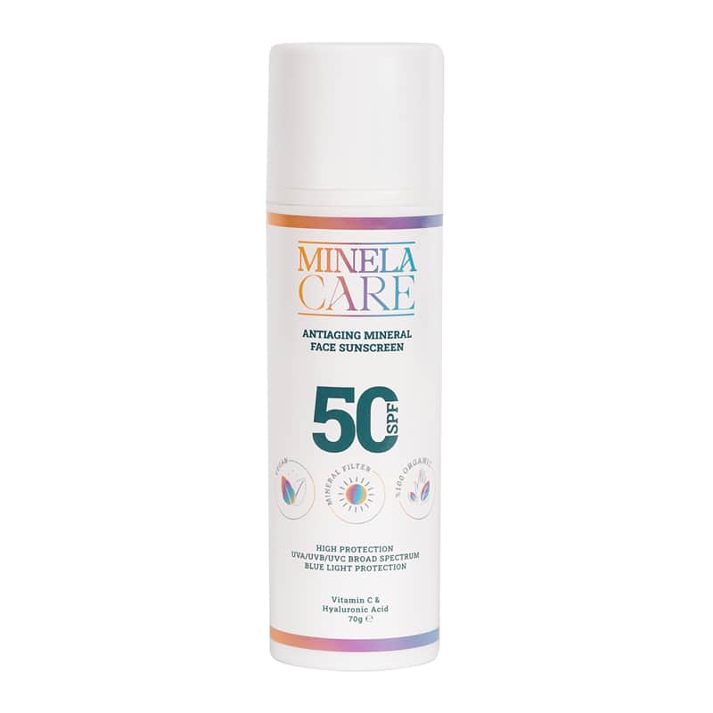 Minela Care Anti-aging Organic Mineral Filter Face Sun Cream Spf50+ 70 gr - 1