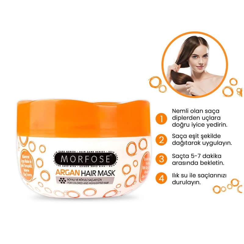 Morfose Bubble Hair Care Mask Argan 500 ml - 3