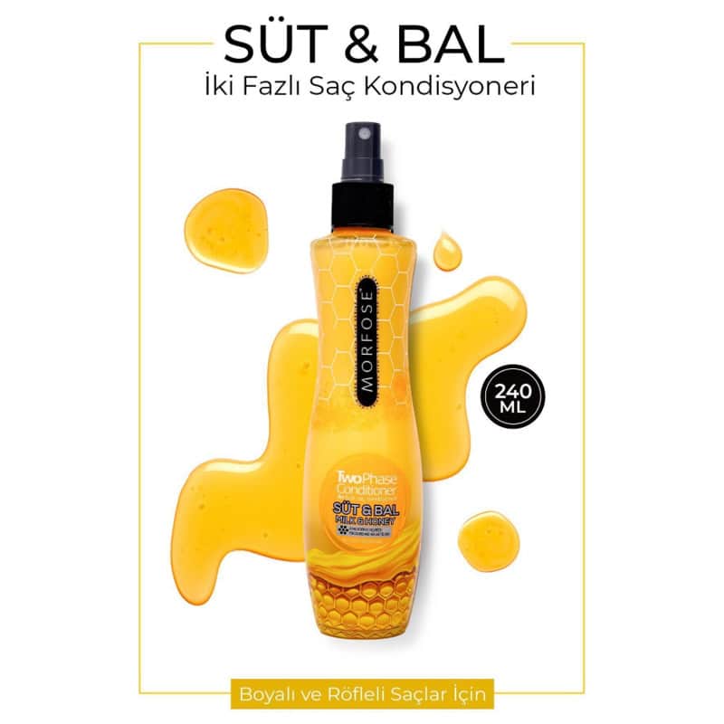 Morfose Dual Phase Liquid Hair Cream Milk Honey 240 ml - 2