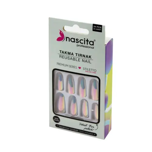 Nascita False Nails Hologram S197 24 pcs - 2