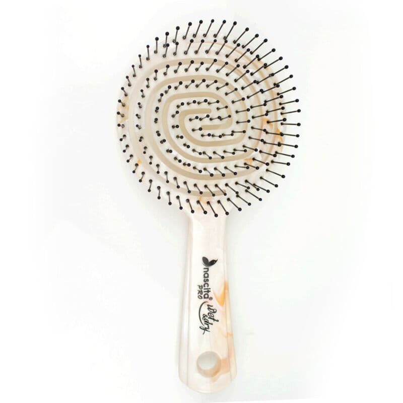 Nascita 3 D Round Hair Brush - White