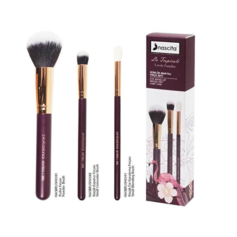 Nascita La Tropicale Daily Makeup Brush Set Of 3 claret Red 93 - 2