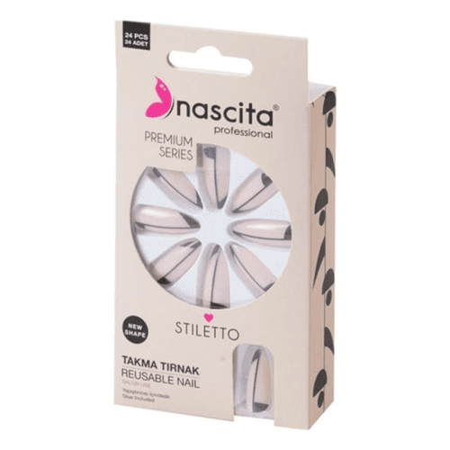 Nascita 24 Premium Colorful Stiletto False Nails Set - 1