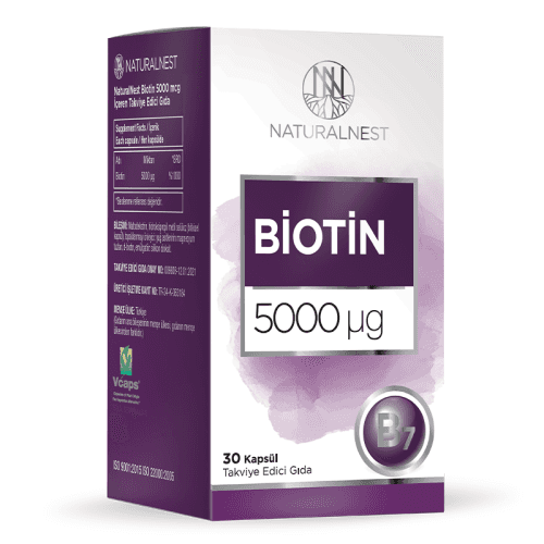 Naturalnest Biotin 5000 ug Food Supplement 30 capsules - 1