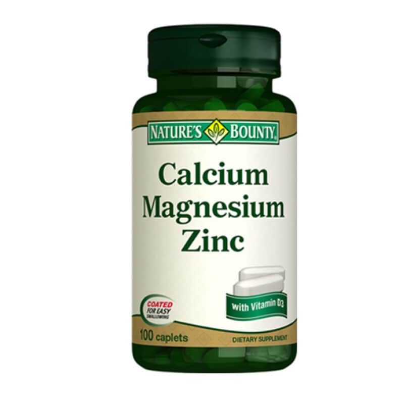 Nature's Bounty Calcium Magnesium Zinc + D3 food Supplement 100 caplets - 1