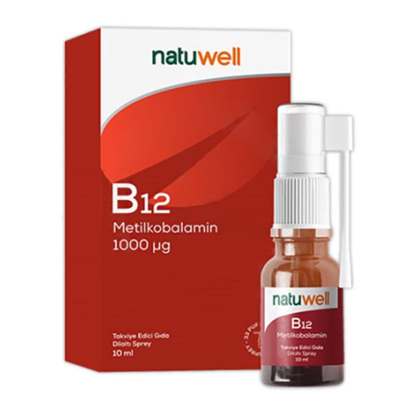 Natuwell B12 1000 ug Supplementary Food Sublingual Spray 10 ml
