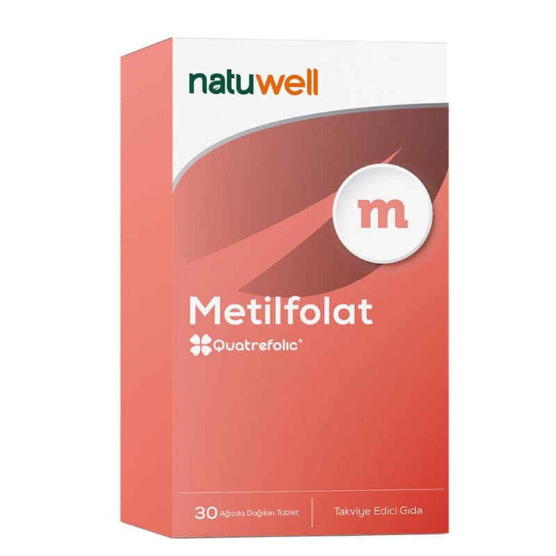Natuwell Methylfolate Food Supplement 30 orally Disintegrating Tablets
