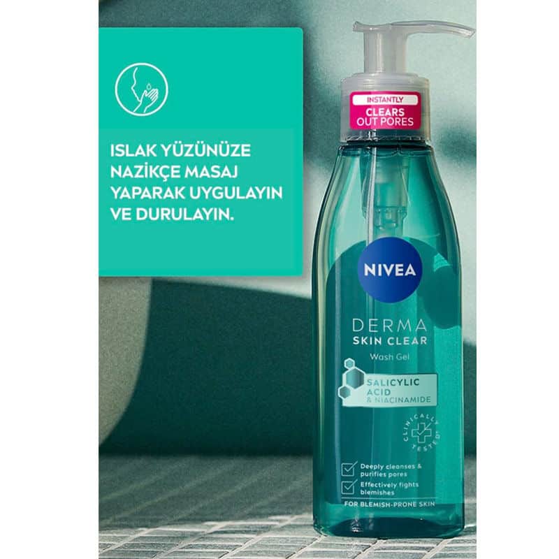 Nivea Derma Skin Clear Facial Cleansing Gel 150 ml - 2