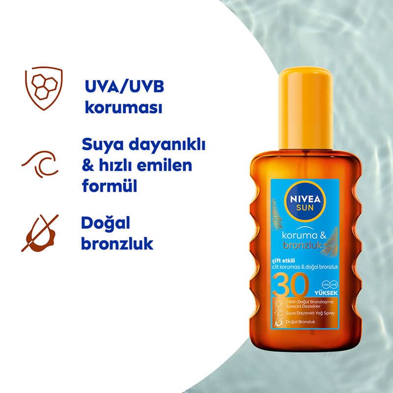 Nivea Sun Protection And Tan Sun Oil 200 ml - 2