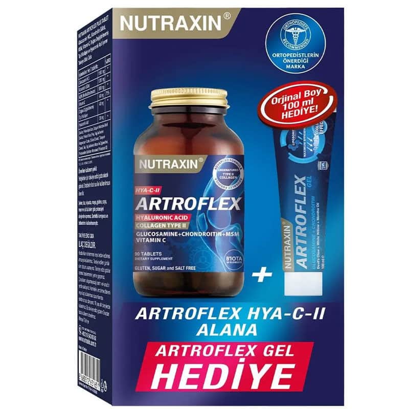 Nutraxin Artroflex Hya-c-ii 90 tablets + Extra Gel Gift - 1