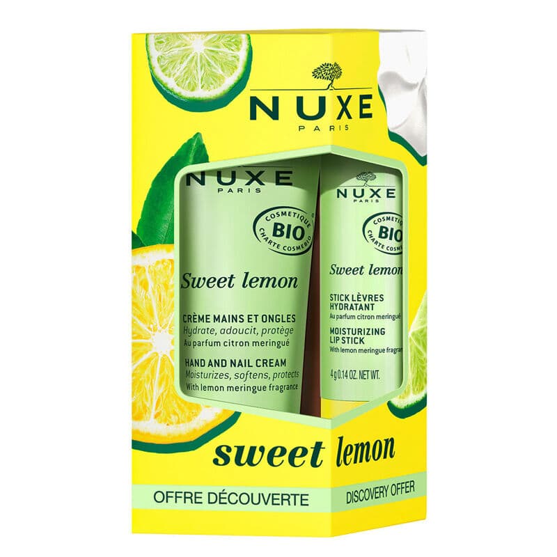 Nuxe Sweet Lemon Hand And Lip Care Set