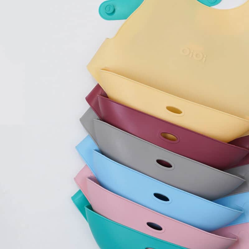Oioi Silicone Baby Bib 6 months+ River Green - 2