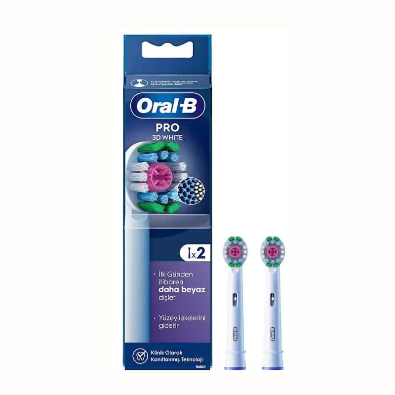 Oral-b White Toothbrush Replacement Head 2 pcs - 1