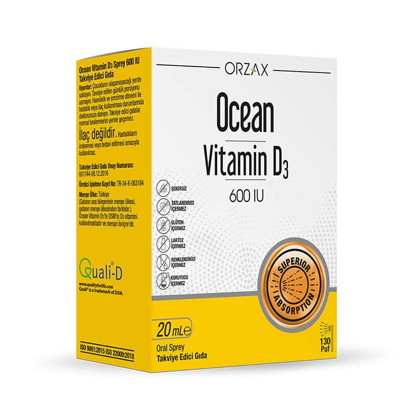 Orzax Ocean Vitamin D3 600 iu Spray 20 ml - 1