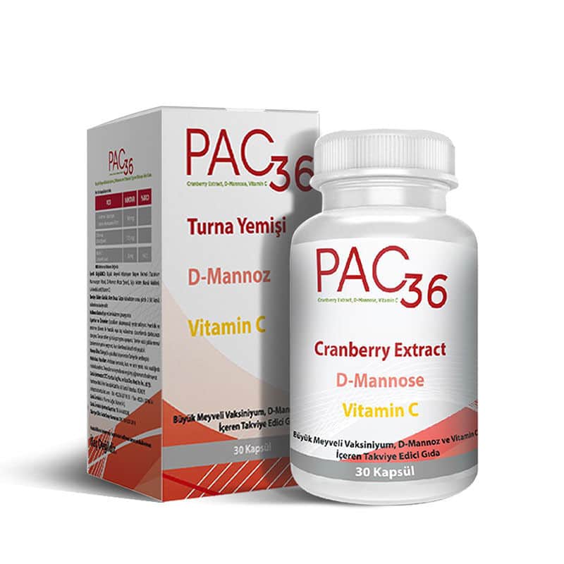 OTC İstanbul İlaç Pac 36 cranberry Extract D-mannose And Vitamin C 30 capsules - 3