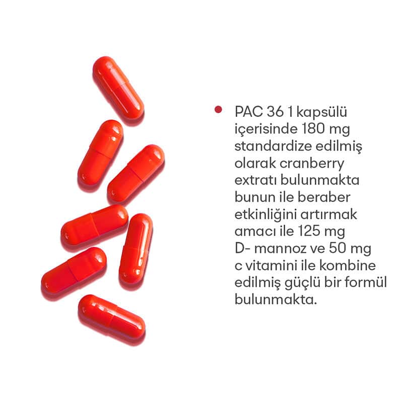OTC İstanbul İlaç Pac 36 cranberry Extract D-mannose And Vitamin C 30 capsules - 4