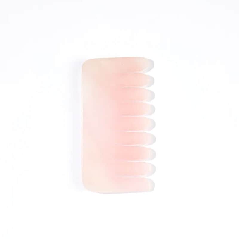 Pelcare Rose Quartz Crystal Hair Comb Massage Stone - 1