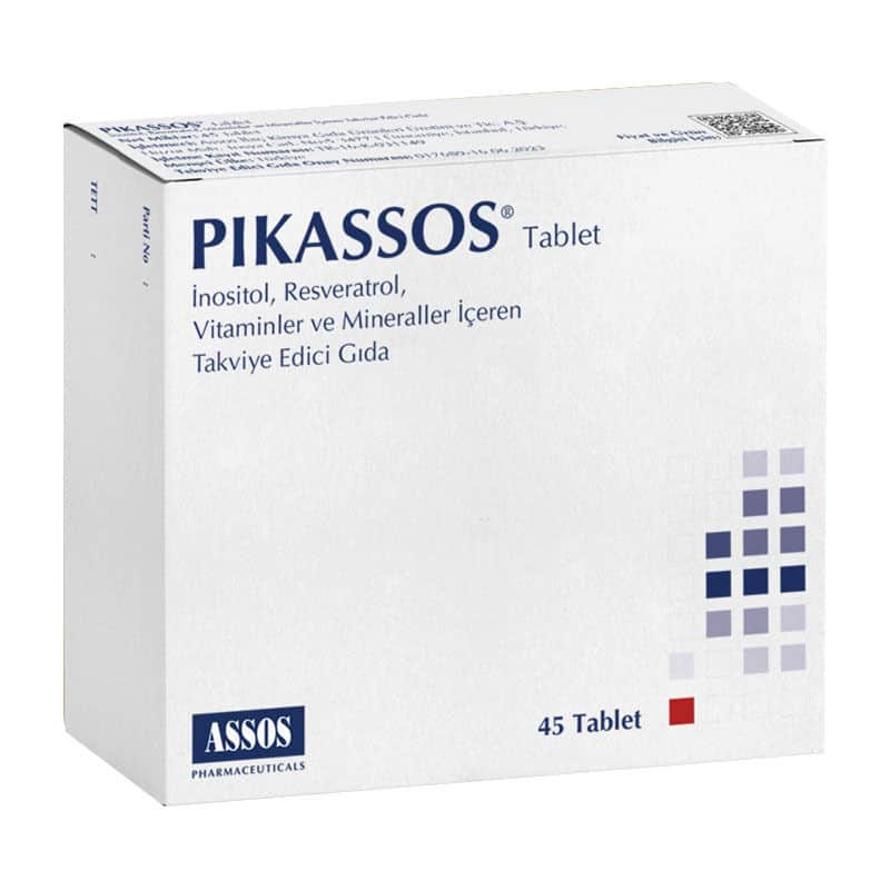 Assos İlaç Pikassos Inositol And Resveratrol 45 tablets - 1