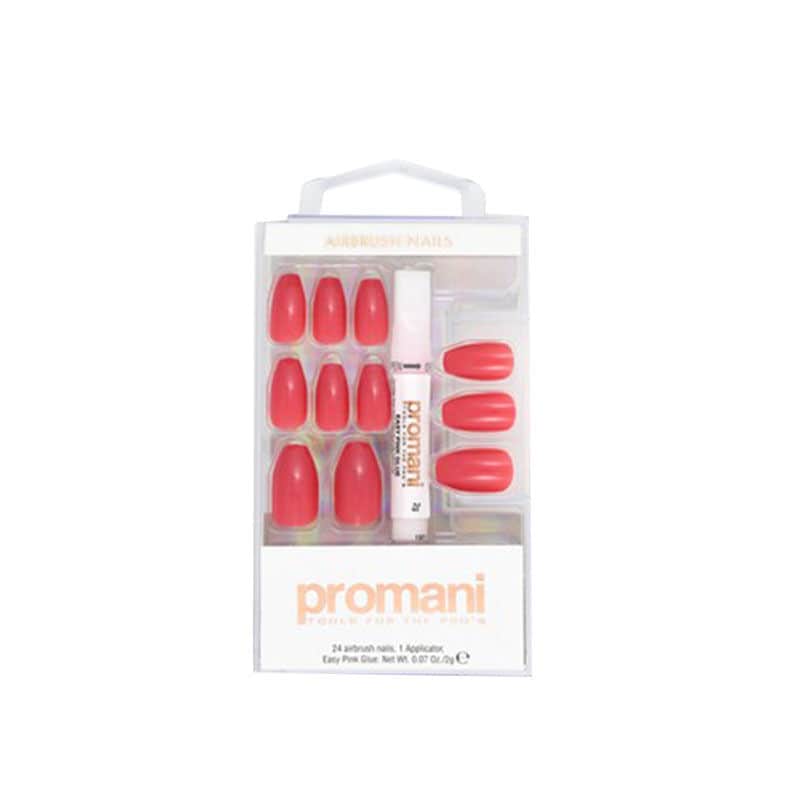 Promani Pearl Pink False Nail Kit Rose Pink - 1