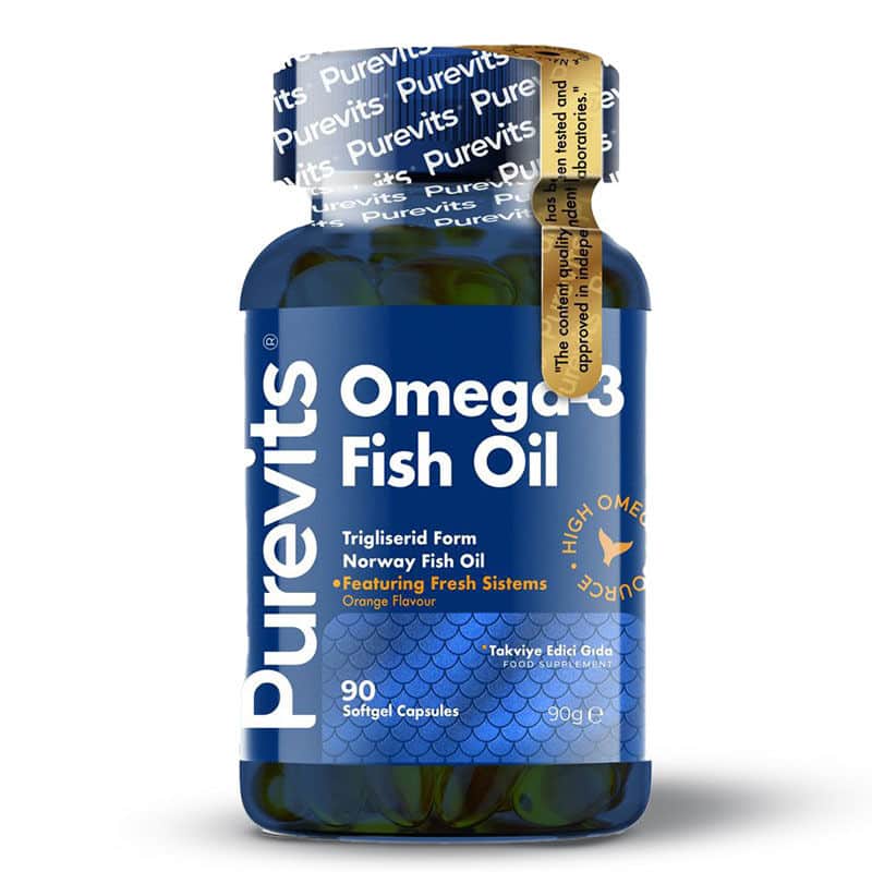 Purevits Omega-3 fish Oil Food Supplement 90 capsules - 1