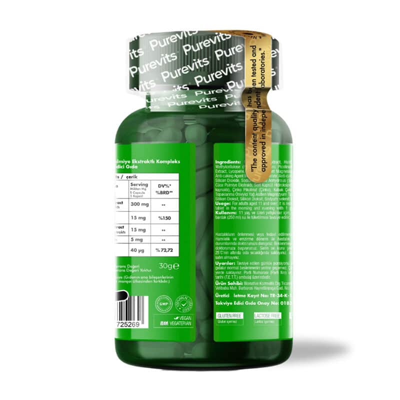 Purevits Saw Palmetto Complex 60 vegan Capsules - 2