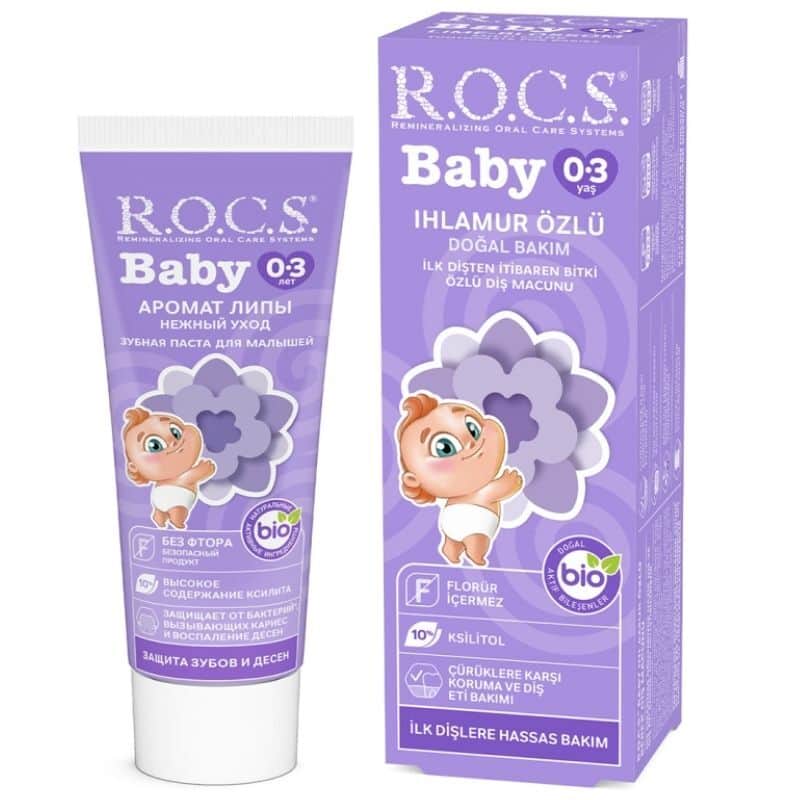 Rocs Baby 0-3 years Old Linden Extract Swallowable Toothpaste 35 ml. - 1
