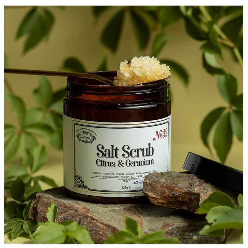 Rosece R32 salt Scrub Citrus Geranium - Natural Spa Peeling Purifier 325 gr - 3