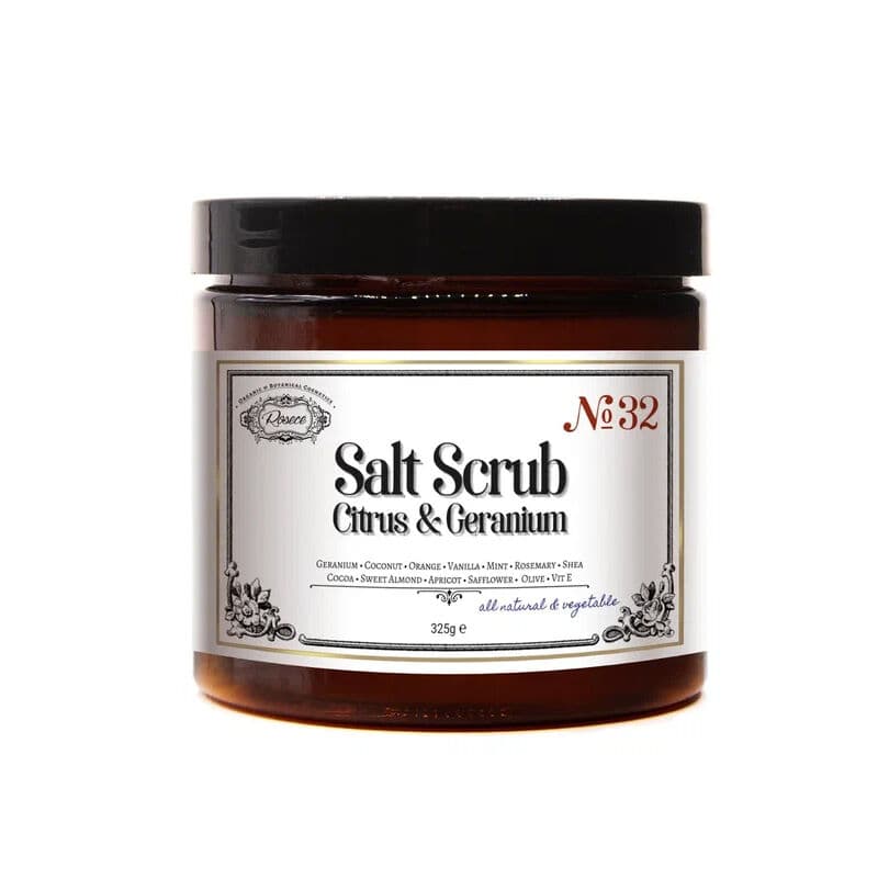 Rosece R32 salt Scrub Citrus Geranium - Natural Spa Peeling Purifier 325 gr