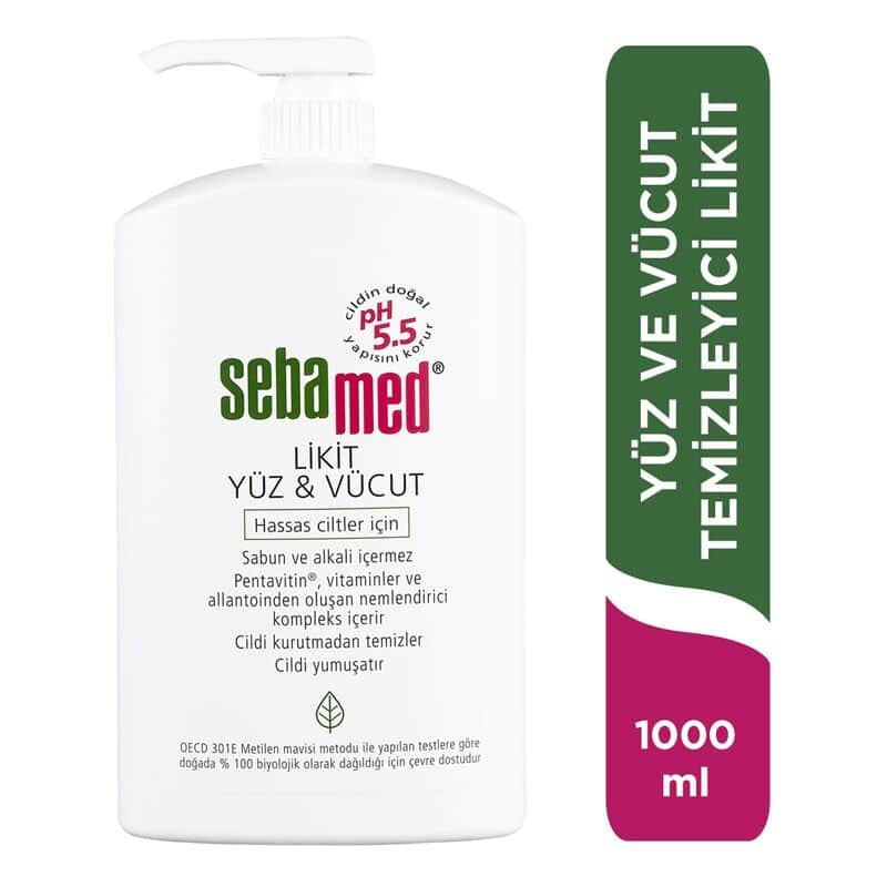 Sebamed Liquid Face And Body Cleansing Gel 1000 ml - 1