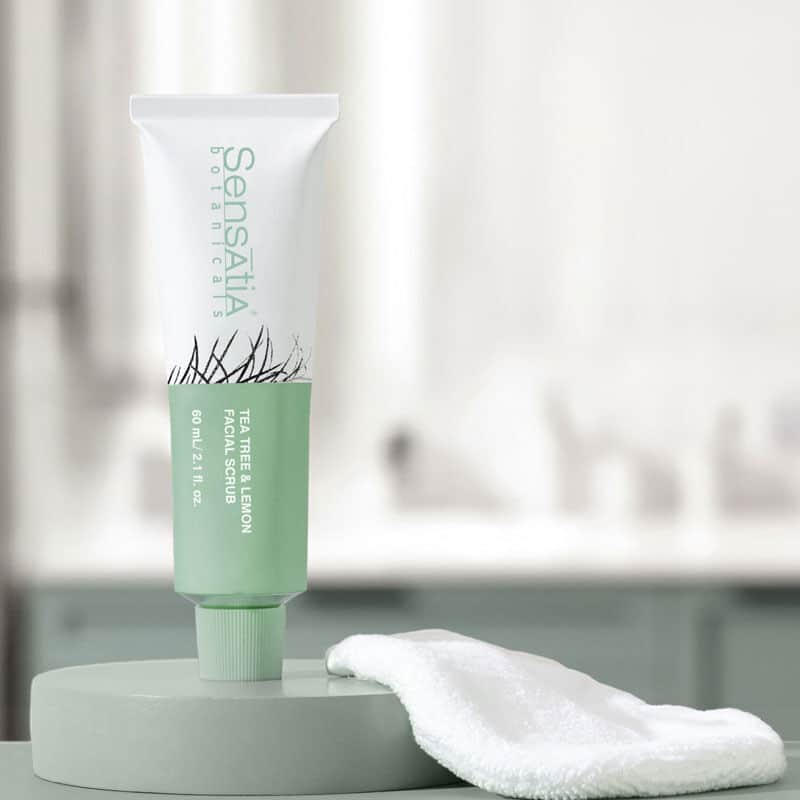 Sensatia Botanicals Tea Tree & Lemon Face Scrub 60ml - 4