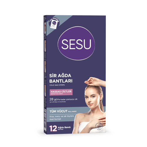 Sesu Sensitive Body Wax Strips 12 pcs