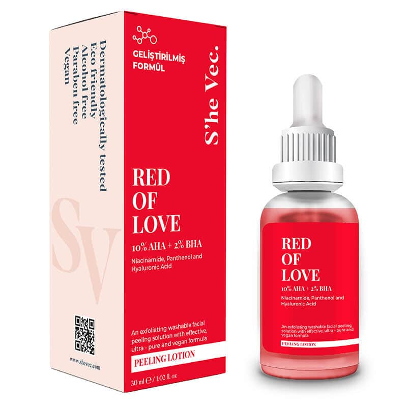 She Vec Red Of Love Aha+ Bha Facial Peeling 30 ml - 2