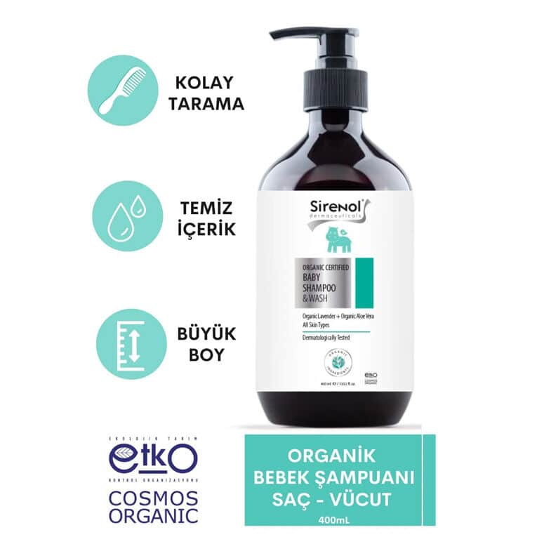 Sirenol Organic Baby Hair Body Shampoo 400 ml - 2