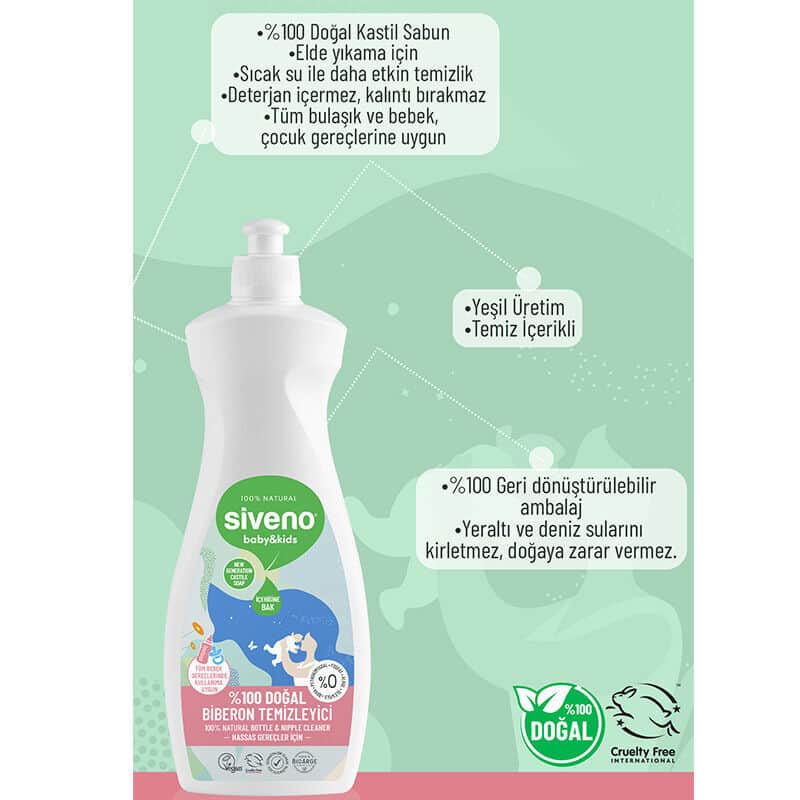 Siveno Baby Natural Pacifier And Bottle Cleaner 500 ml - 4