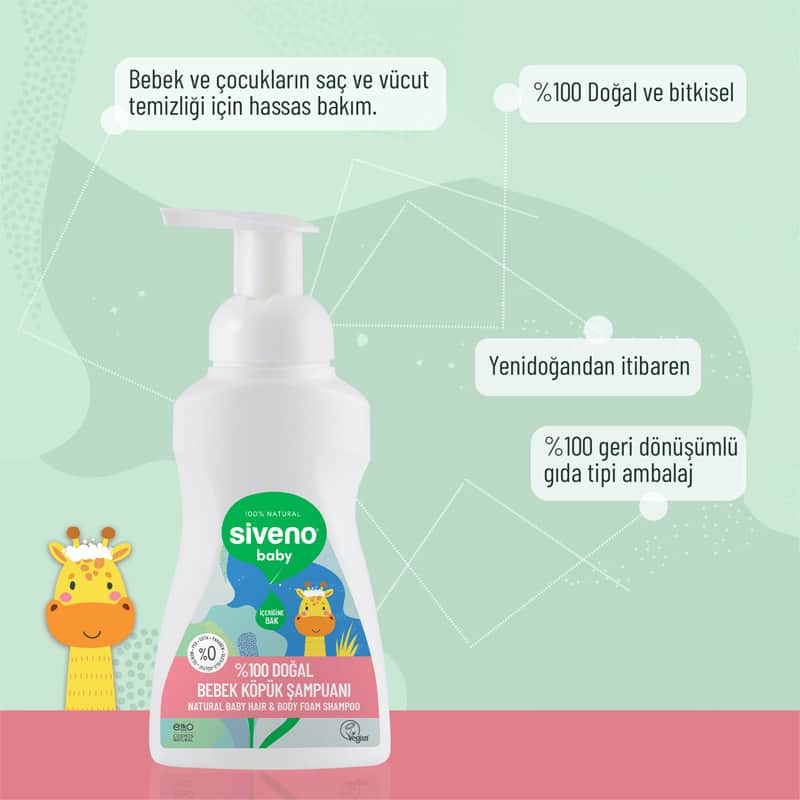 Siveno Natural Baby Foam Shampoo 250 ml - 4