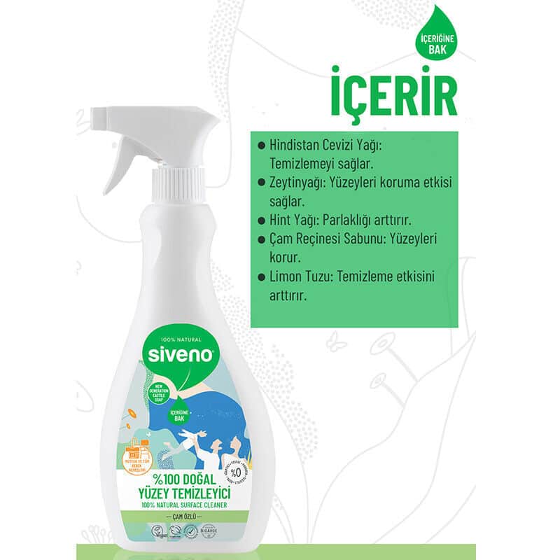 Siveno Eco-Friendly Natural Surface Cleaner 500ml - Non-Toxic - 3