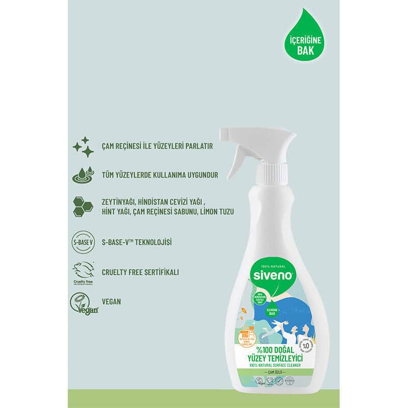 Siveno Eco-Friendly Natural Surface Cleaner 500ml - Non-Toxic - 2